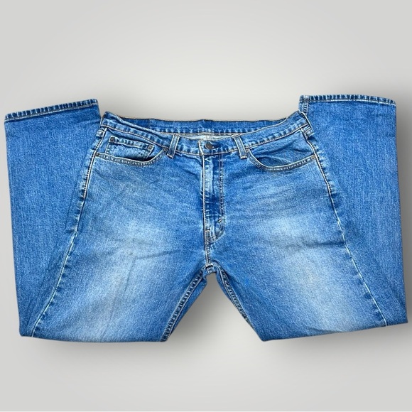 *Levi Strauss 505 Straight Regular Fit Blue Jeans         (#4) - Picture 12 of 13